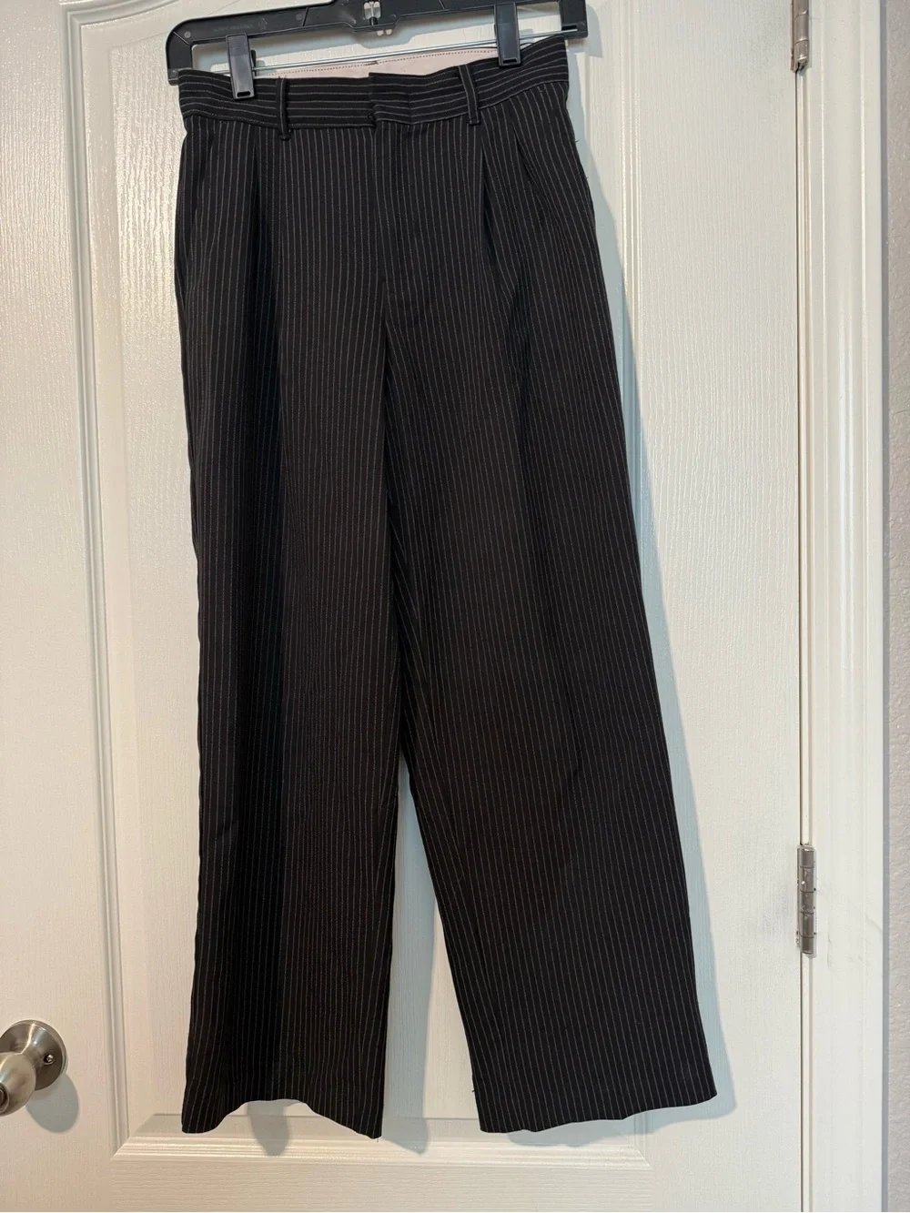 Boys Black Pinstripe 2-Piece Suit Size 12 – Blazer & Dress Pants Formal